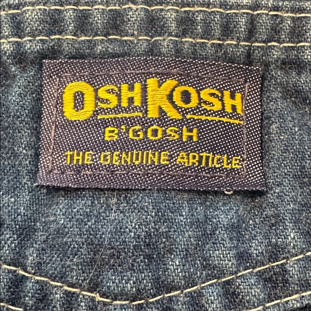 Vintage! OshKosh B'gosh Classic Blue Footed Overalls, sz 6-9 Months